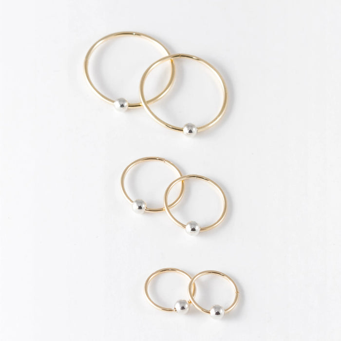9mm Sleepers Hoops Earrings – 10k Yellow Gold – Mini - Camillette