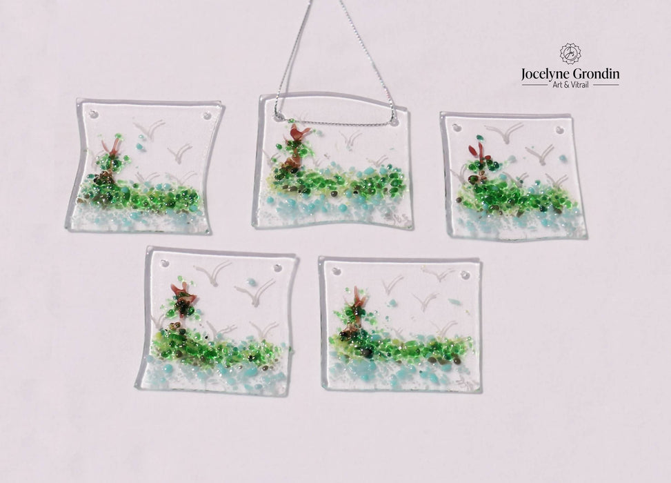 Attrape-soleil "l'île aux sternes" sur une carte de voeux