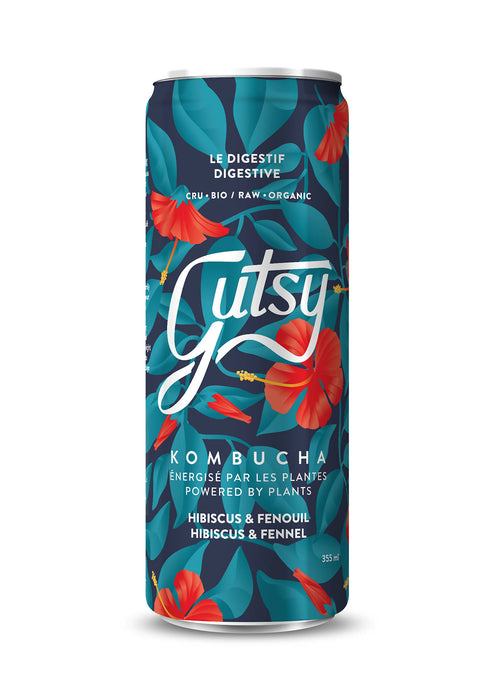 Kombucha le digestif | hibiscus & fenouil | caisse de 8 x 355 ml