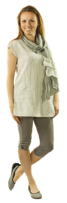 Foulard de lin le blanc mouton