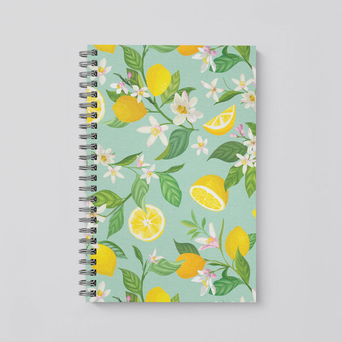 Cahier pointillé | citrons fleuris