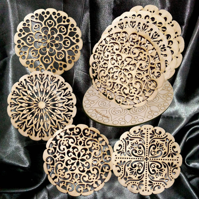 Ensemble sous-verres mandala