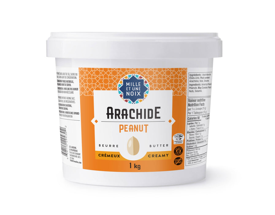 Beurre d'arachides naturel crémeux