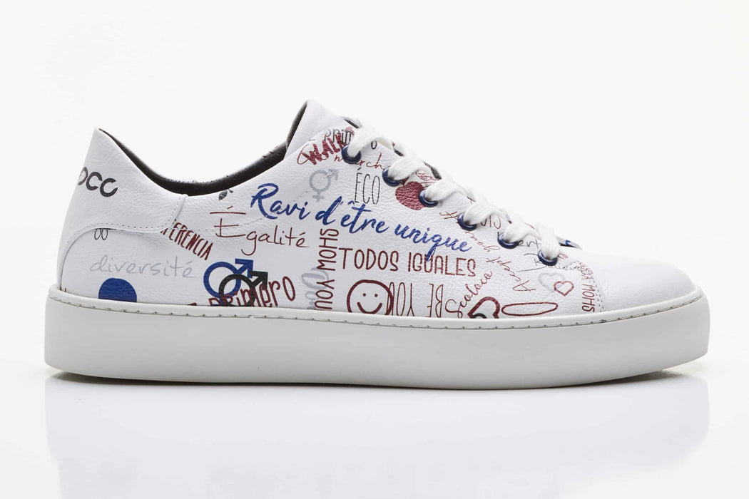 Sneakers dépareillés, véganes en "cuir" de pomme - modèle beloco pour femmes