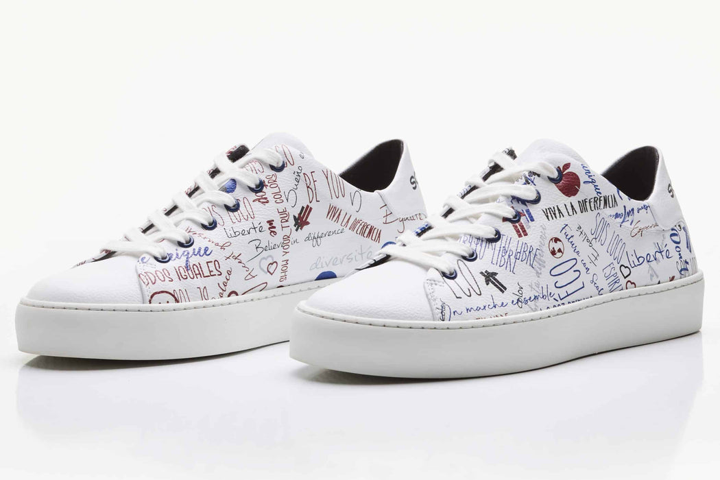 Sneakers dépareillés, véganes en "cuir" de pomme - modèle beloco pour femmes