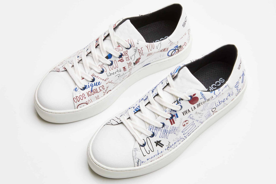 Sneakers dépareillés, véganes en "cuir" de pomme - modèle beloco pour femmes