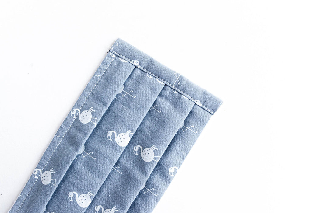 Masque en tissu - ancre jaune & gris