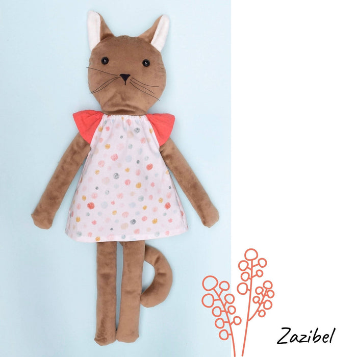 Chat, poupée de chiffon