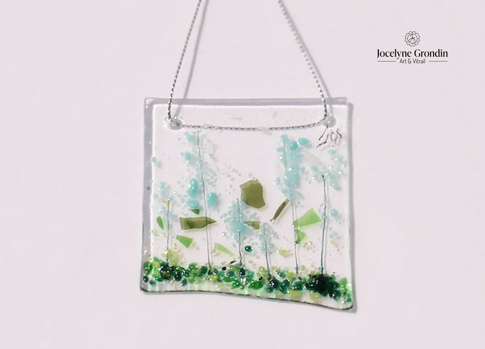 Attrape-soleil, "épis turquoises" sur une carte de voeux