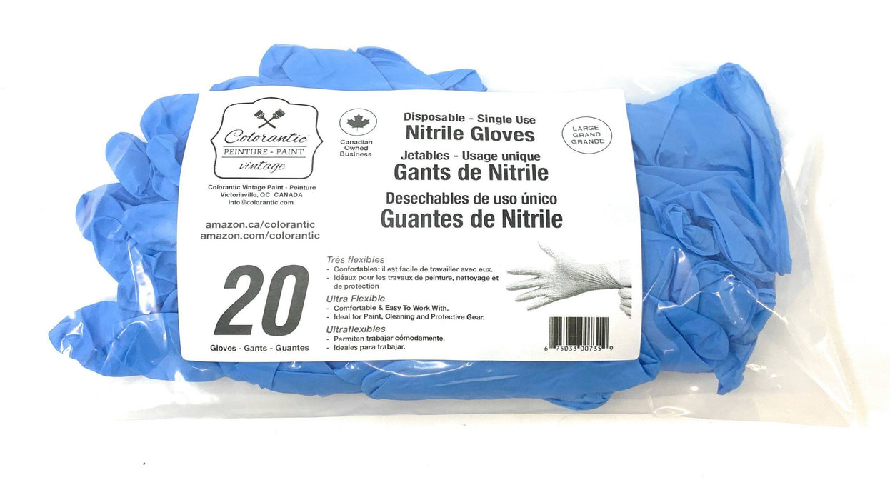 Paquet de gants en vinyl et nitrile - emballés au québec