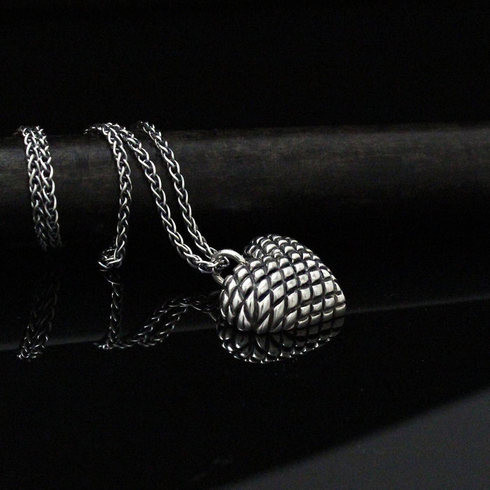 Pendentif coeur capitonné