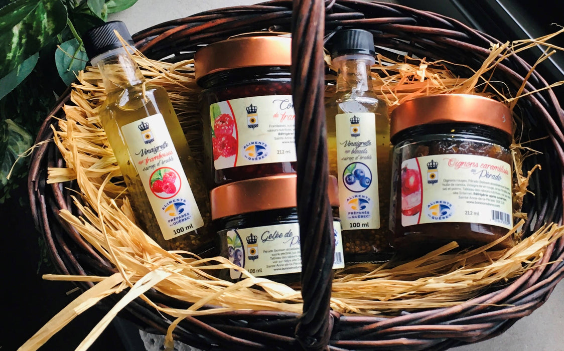 Panier ou emballage cadeau avec les trésors du roy