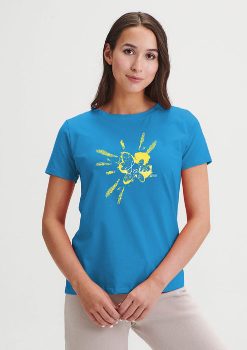 Soleil - t-shirt à col rond bleu