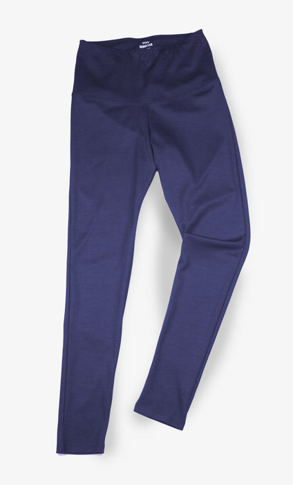 Leggings femme mérinos marine taille haute - ultra chaud