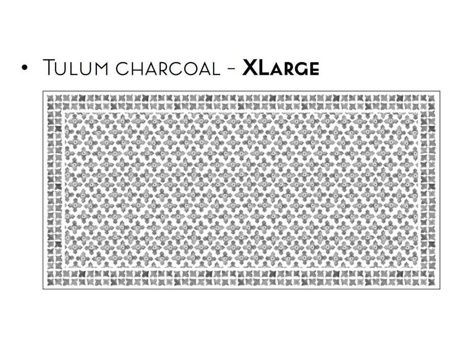 Tapis de vinyle - tulum charcoal extra large - vinyl carpets