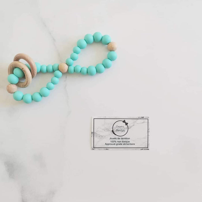 Hochets de dentition infini couleurs bleuté