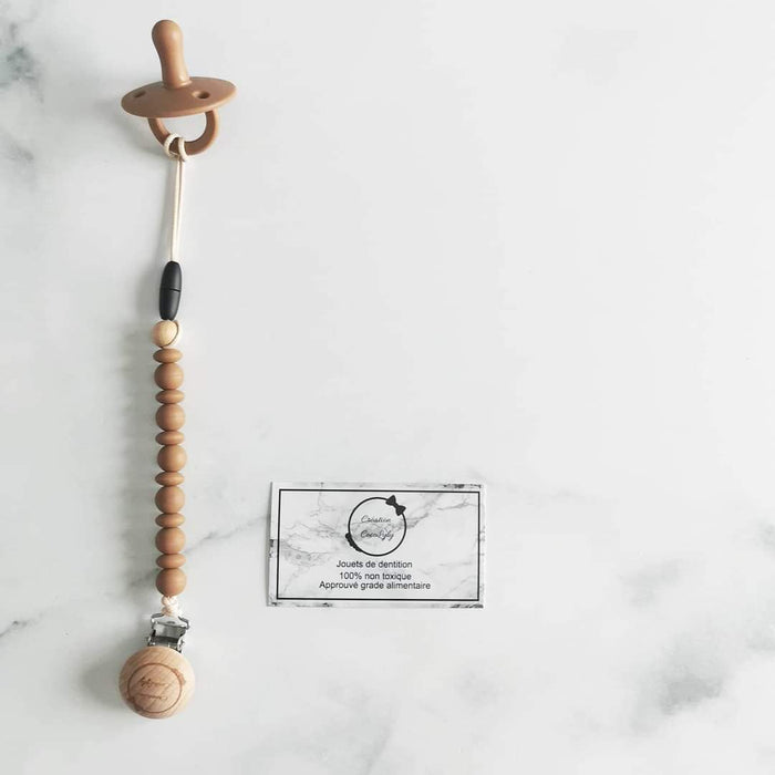 Duo attache suce et suce 0-6mois maron