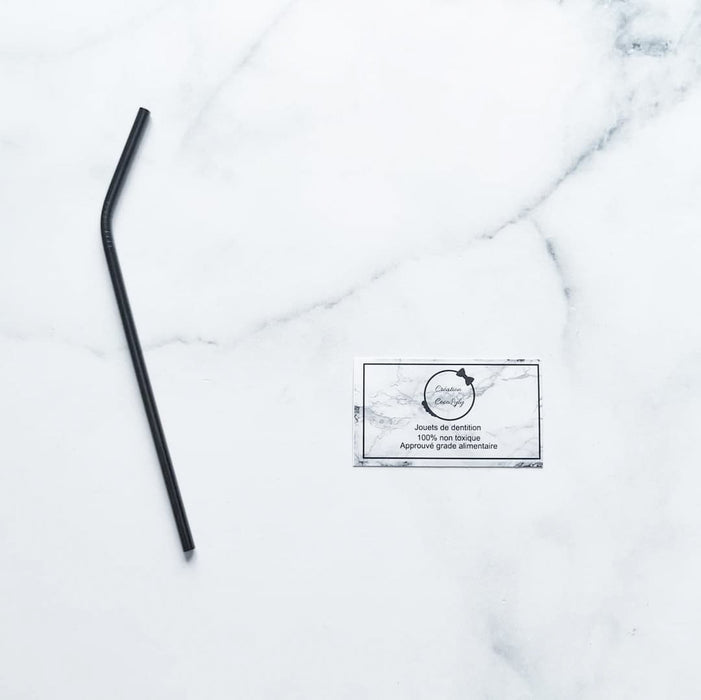 Acier inoxydable réutilisable noir