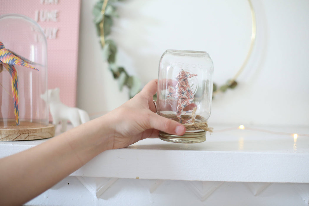 Bocal origami - hippocampe