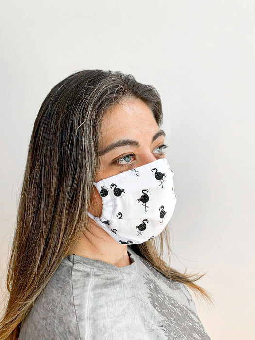 Masque en tissu - denim & rayures