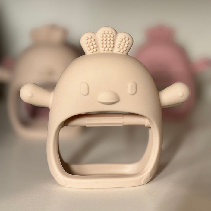 Jouet de dentition petit poulet - moka