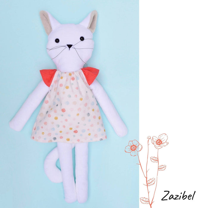 Chat, poupée de chiffon