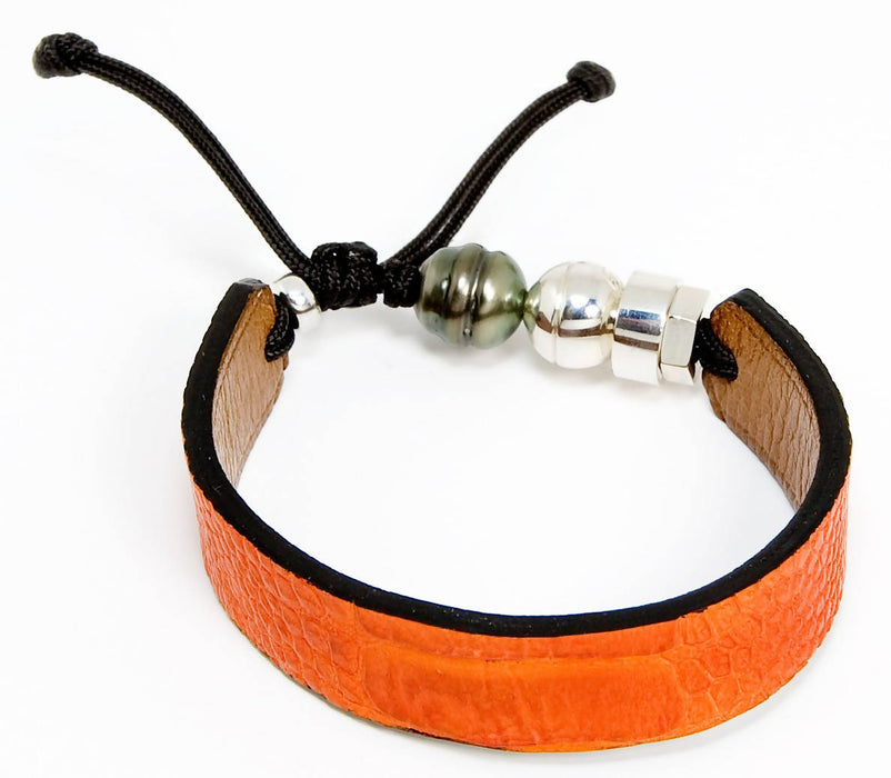 Bracelets en cuir d'autruche