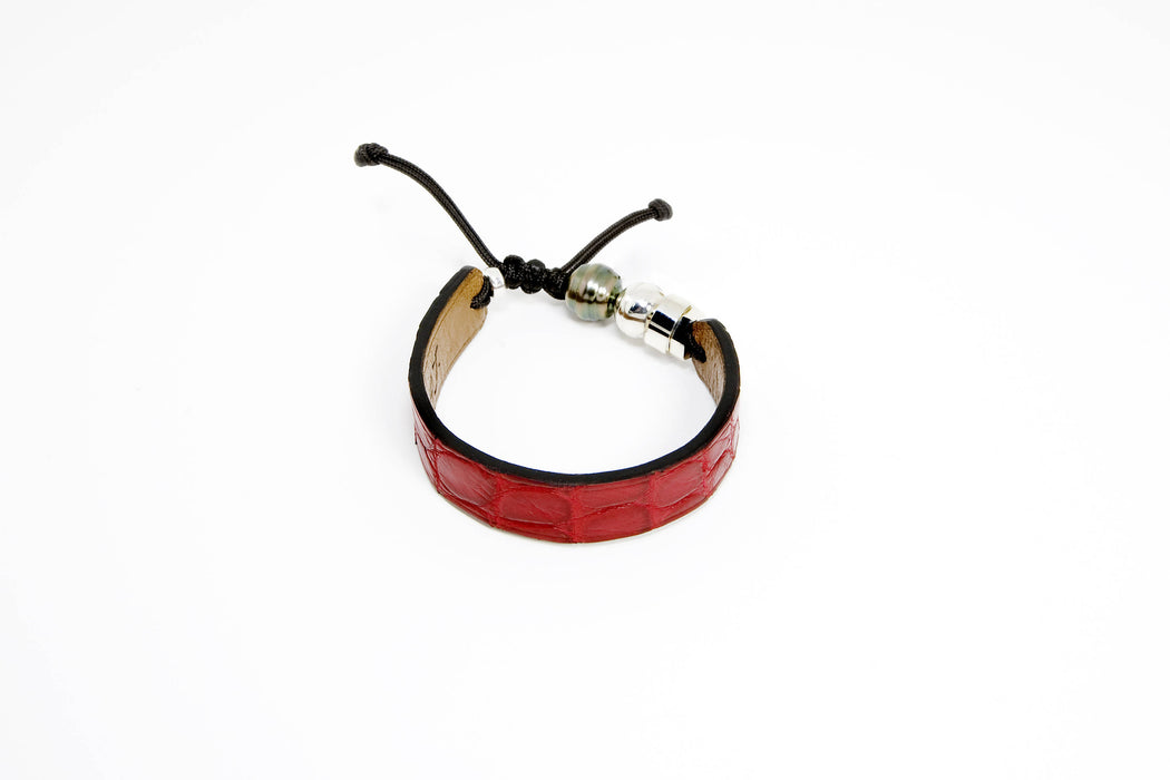 Bracelets en cuir de crocodile