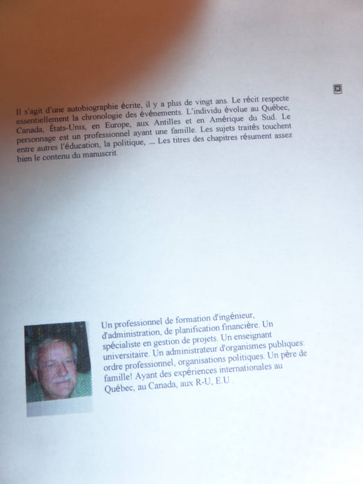 Autobiographie format papier