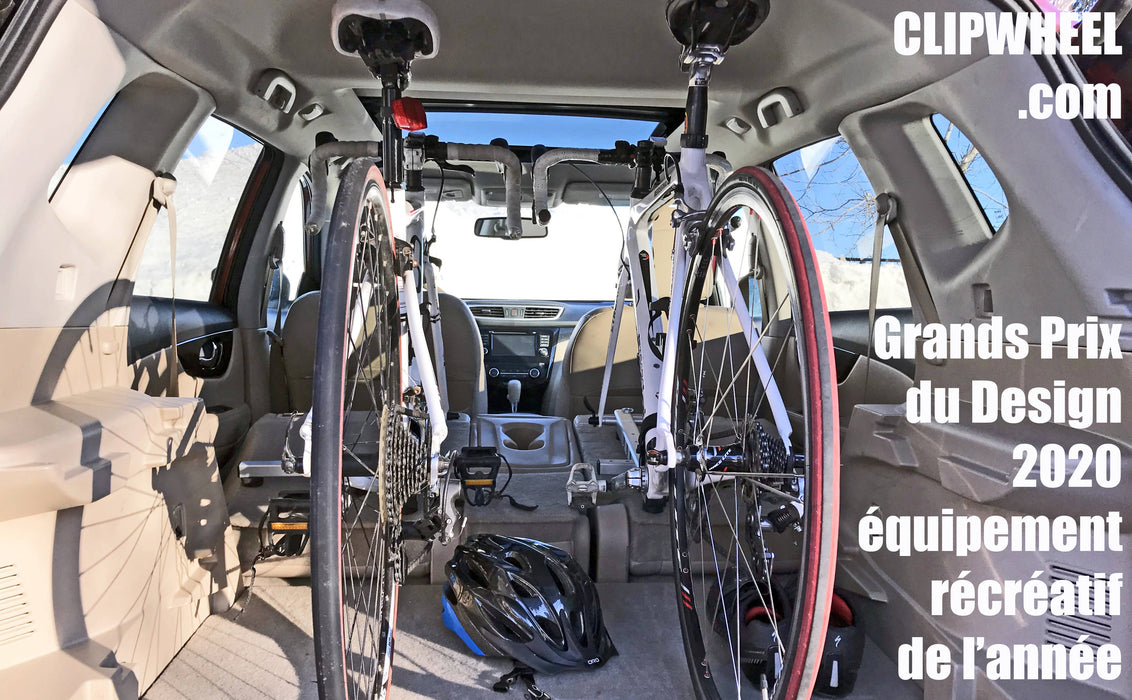 Le clipvault de clipvault.com incluant adaptateur "quick release" pour vélo de route, gravel et hybride.