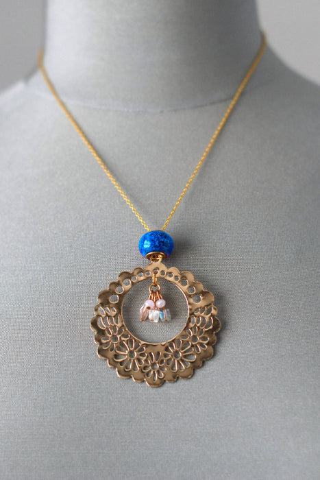 Collier "ma fleur a-dorée"