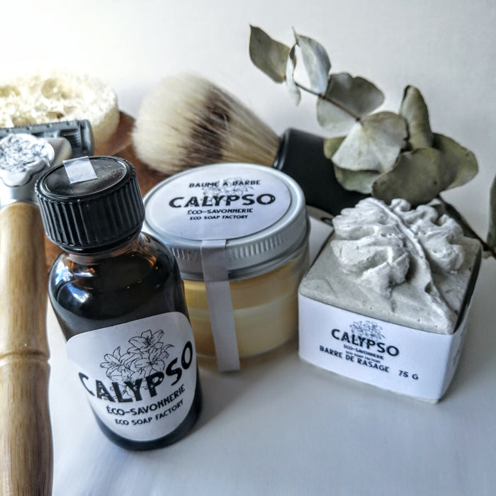 COFFRET CADEAU - BOX SOINS DE LA BARBE - beard care kit - Calypso Éco-savonnerie