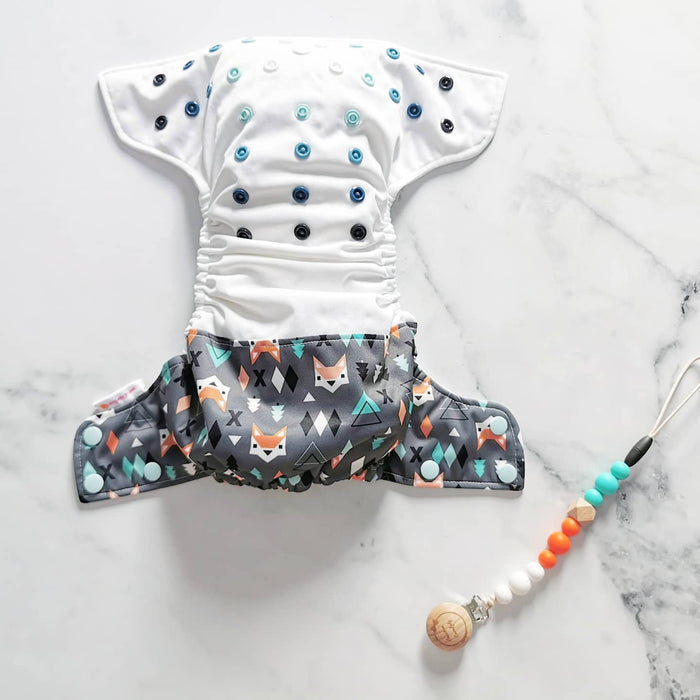 Duo couche lavable et attache suce renard