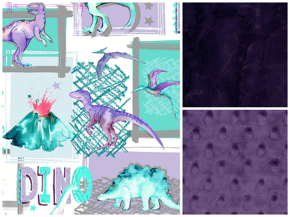 Précommande doudou minky t-rex doublé