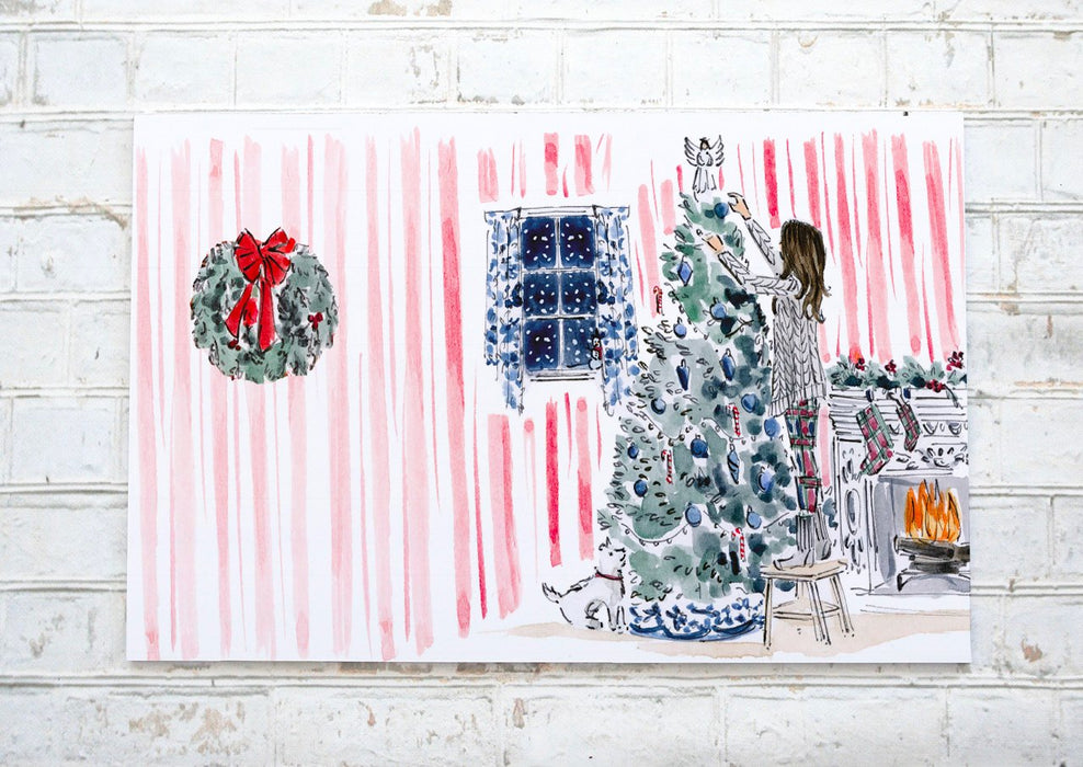 "deck the halls" / "mon beau sapin" - napperons de papier / paper placemats