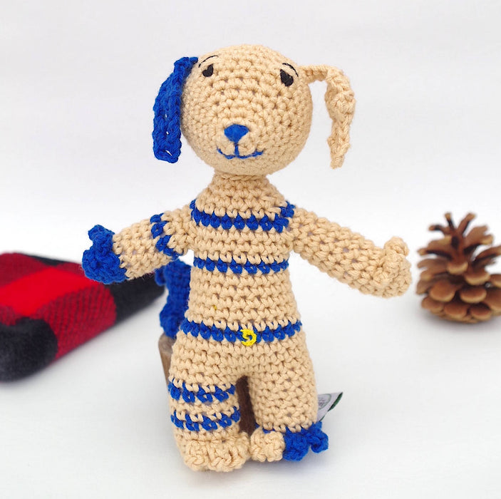 Chien en crochet de coton responsable,