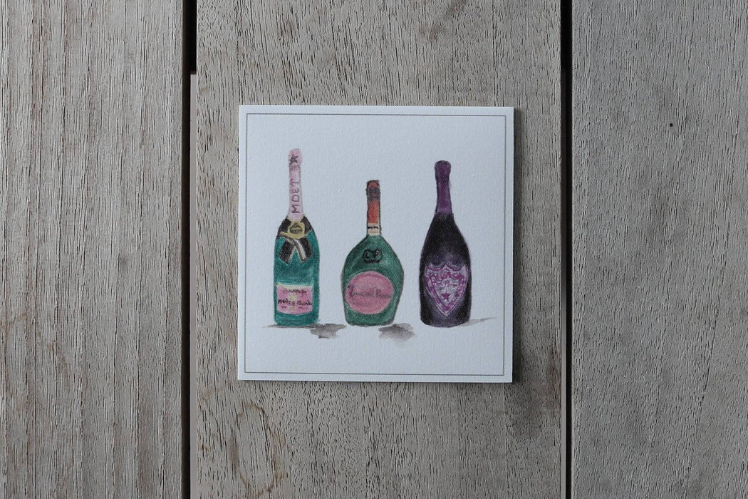 Collection champagne rosé - sous-verres de vinyle (4) / vinyl coasters (4) - champagne rosé 3