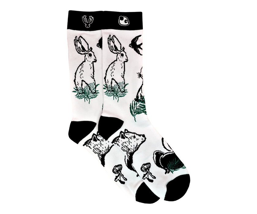 Boîte de bas à motifs whitetail skateboards x babou style en fibres de bambou (3 paires) - édition limitée