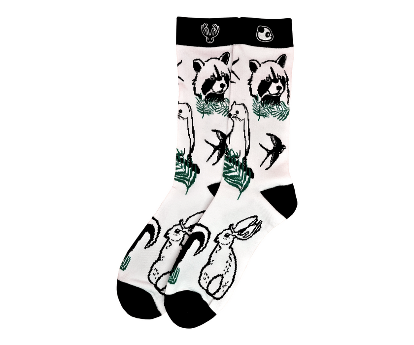 Boîte de bas à motifs whitetail skateboards x babou style en fibres de bambou (3 paires) - édition limitée