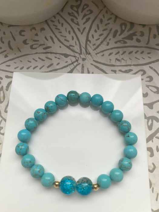 Bracelet d'howlite turquoise