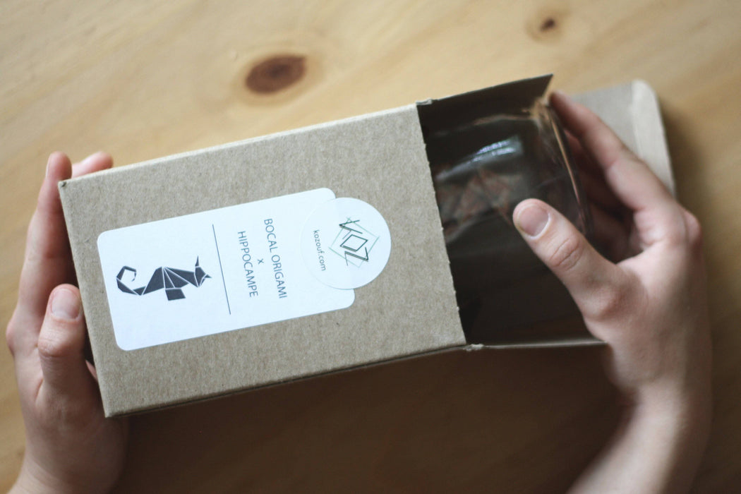 Bocal origami - hippocampe