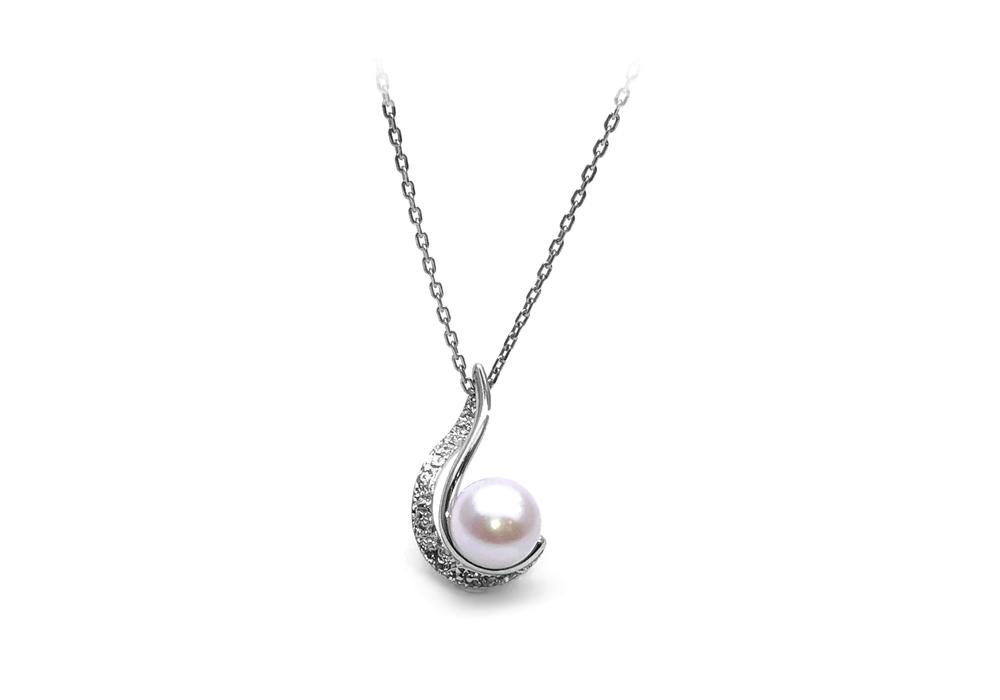 Le berceau perle texturé │ bijou pour les mères │ argent sterling et perle d'eau douce