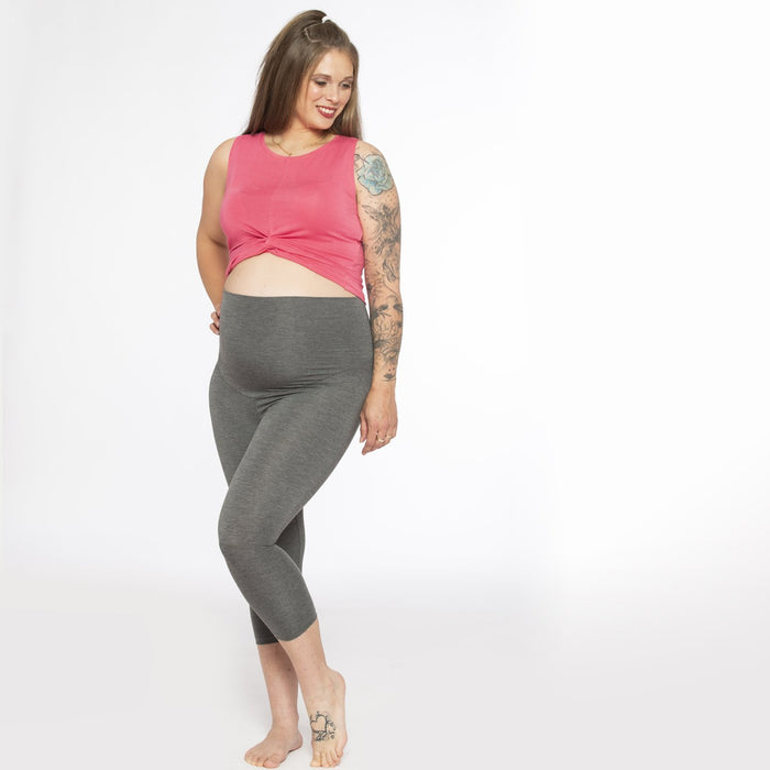 Legging 3/4 de maternité - noir