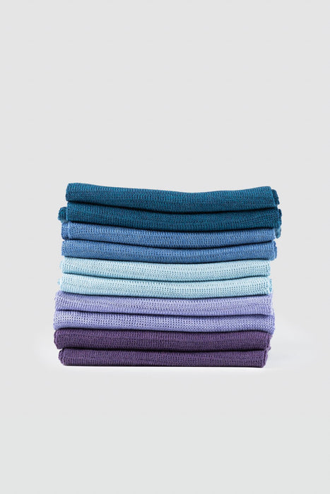 Écharpe en laine mérinos extra fine, bleu glacier