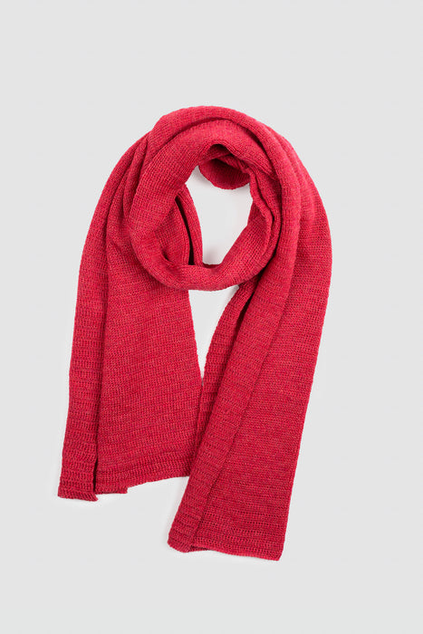 Écharpe en laine mérinos extra fine, framboise