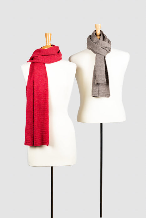 Écharpe en laine mérinos extra fine, framboise