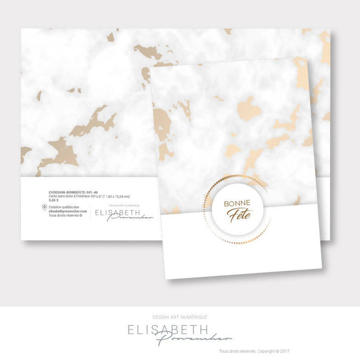 Carte de vœux «bonne fête» - collection design