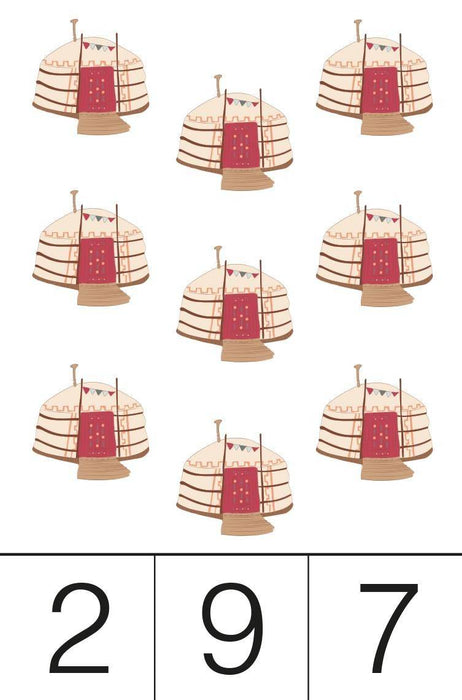 Cartes chiffres 1-10