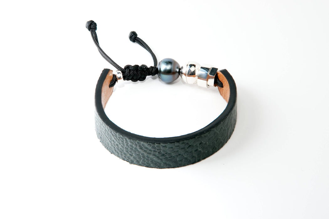 Bracelets en cuir d'autruche
