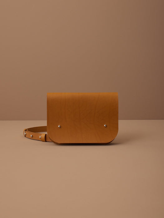 Sac bandoulière en cuir moutarde